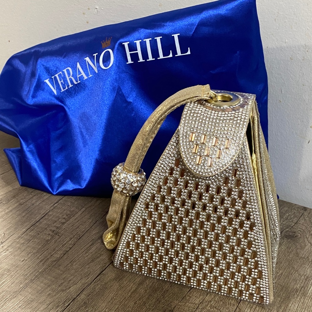 Verano Hill Gold and Silver Clutch